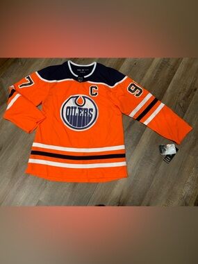New ADIDAS Connor McDAVID Edmonton Oilers Officially Licensed Jersey Size 52